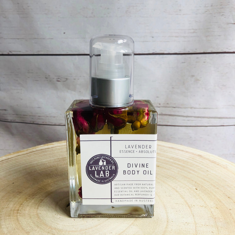 100% natural lavender essence scented body oil | Made in Melbourne